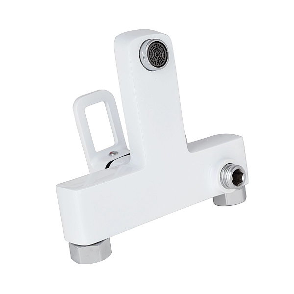 Смеситель для ванны Lidz Wawel 006 (c душевым гарнитуром) (k35) LDWAW006WHI45398 White - Фото - 3