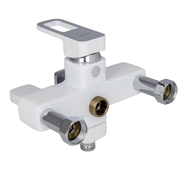 Душевая система универсальная Lidz Wawel 1030 на три потребителя (с изливом) (k35) LDWAW1030WHI45401 White - Фото - 5