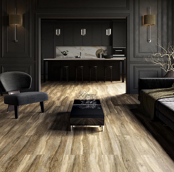 Плитка керамогранітна Bottega Темно-коричневий 200x1200 Intercerama - Фото - 2