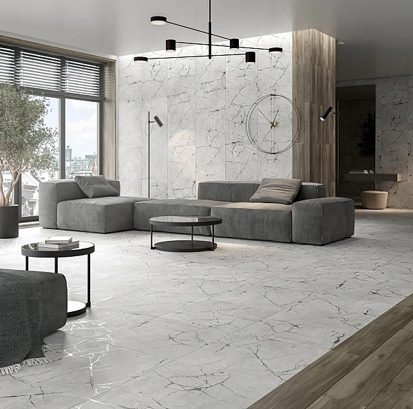 Плитка керамогранітна Crackle Темно-сірий 600x600 Intercerama - Фото - 2