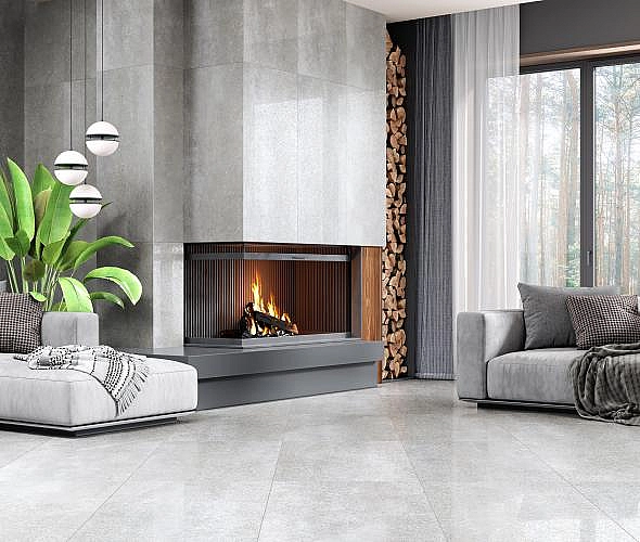 Плитка керамогранітна Flax Світло-сірий LAP 600x1200x8 Intercerama - Фото - 2