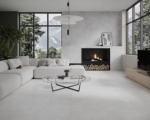 Плитка керамогранітна Ennis U117 Light Grey RECT 598x598x8 Paradyz - Фото - 2