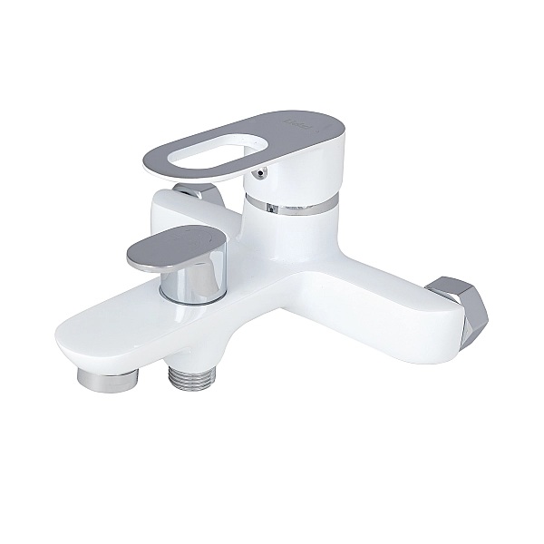 Змішувач для ванни Lidz Latwa 006 (з душовим гарнітуром) (k35) LDLAT006WHI45424 White - Фото - 4