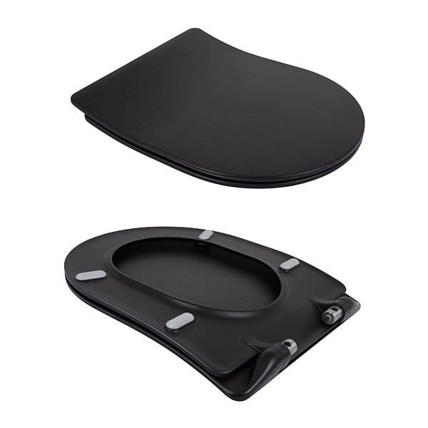 Унитаз подвесной Qtap Taurus безободковый с сиденьем Soft-close QT2433084EUQMB - Фото - 8