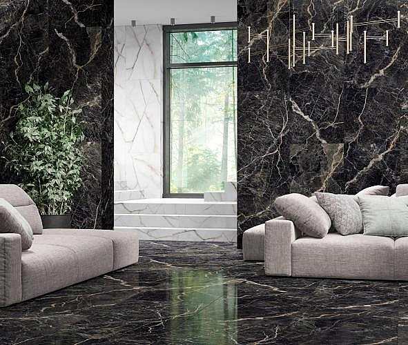 Плитка керамогранітна Mauree Чорний 600x600 Intercerama - Фото - 2