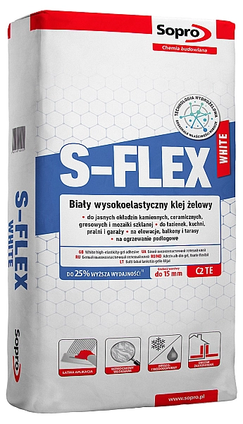Клей для плитки Sopro S-Flex white 202 (22,5 кг)