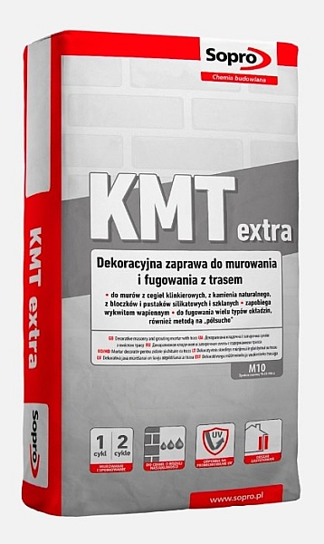Розчин для кладки та затирки клінкерної цегли з трасом Sopro KMT Extra 284 графітово-сірий (25 кг)