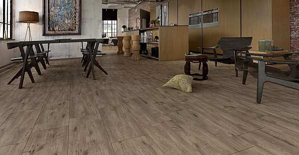 Плитка керамогранітна Alpina Wood коричневий 198x1198x10 Golden Tile - Фото - 2