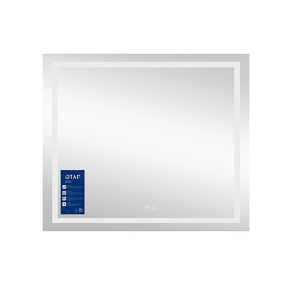 Дзеркало Qtap Mideya (MI1) 800х700 з LED-підсвічуванням Touch, з антизапотіванням, з димером QT2078NCF8070W - Фото - 3
