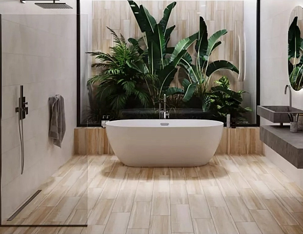 Плитка керамогранітна Flaxwood Beige 185x598x7 Cersanit - Фото - 2