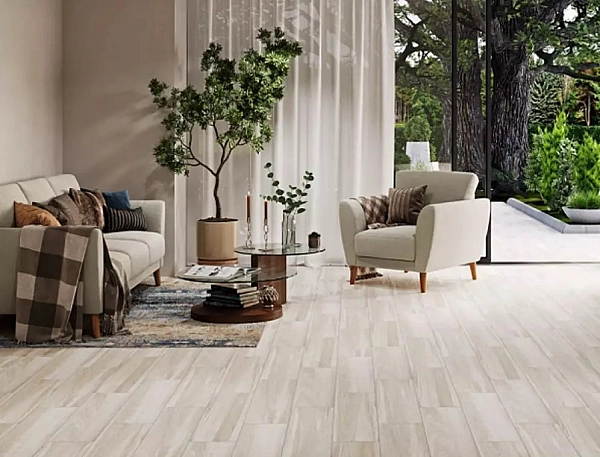 Плитка керамогранітна Flaxwood Light Grey 185x598x7 Cersanit - Фото - 2