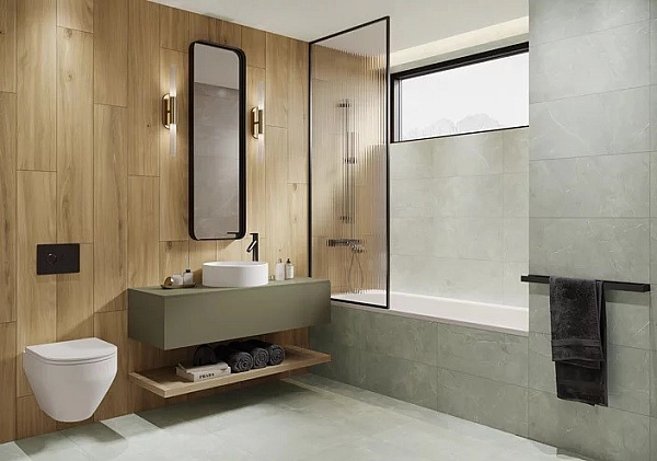 Плитка керамогранітна Prettywood Gold RECT STR 198x1198x8 Paradyz - Фото - 2