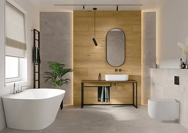 Плитка керамогранітна Spacewood Gold RECT STR 198x1198x8 Paradyz - Фото - 2