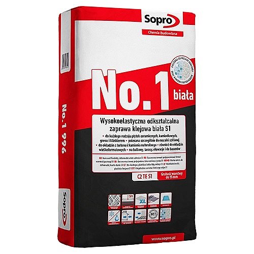 Клей для плитки Sopro №1 996 білий (22,5 кг)