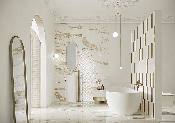 Плитка керамогранітна Warm Wind Gold SZKL RECT MAT 598x1198 Paradyz - Фото - 2