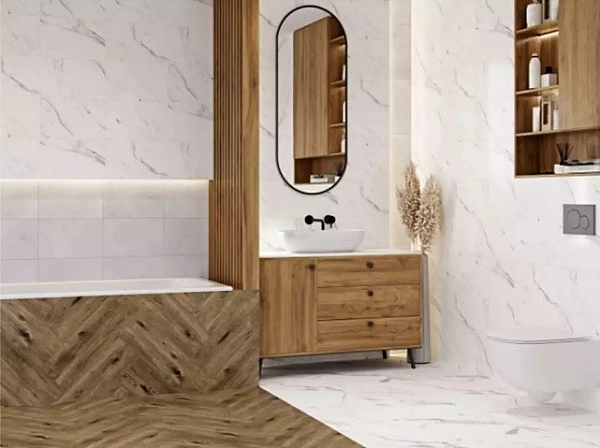 Плитка стінова Arctic Stone White Glossy 250x400x8 Cersanit - Фото - 2
