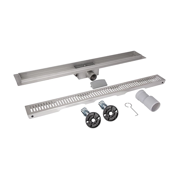 Трап із нержавіючої сталі Qtap Taurus FA800 лінійний із сухим затвором - Фото - 5