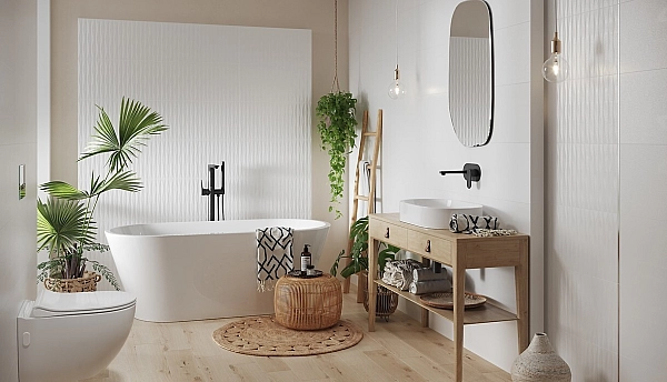 Плитка стінова Parmina White Micro RECT STR 298x598 Opoczno - Фото - 2