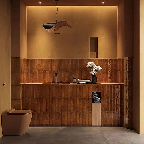 Плитка стінова Monpelli Terra Mix Cegielka STR Блиск 65x298 Paradyz - Фото - 2