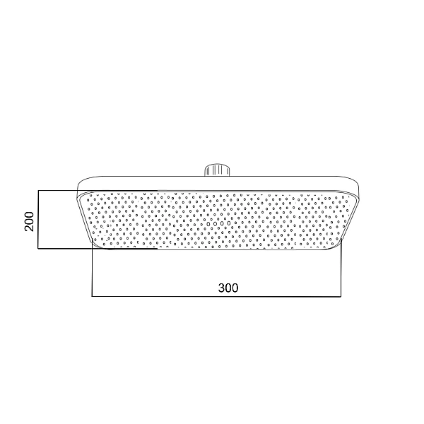 Лейка для верхнего душа Qtap Hlavova 300x200 мм прямоугольная QTHLA107BLM45783 Black Matt - Фото - 2