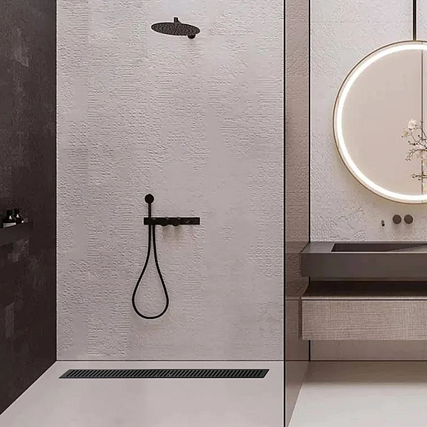 Трап из нержавеющей стали Qtap Taurus FA600MBLA линейный с сухим затвором - Фото - 8