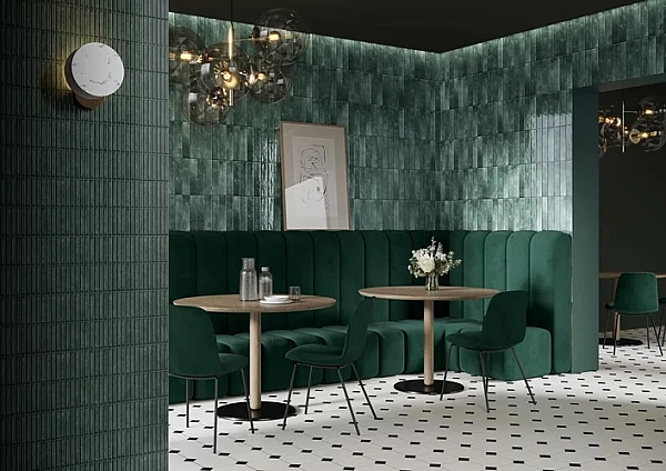 Плитка стінова Monpelli Emerald Mix Cegielka STR Блиск 65x298 Paradyz - Фото - 2