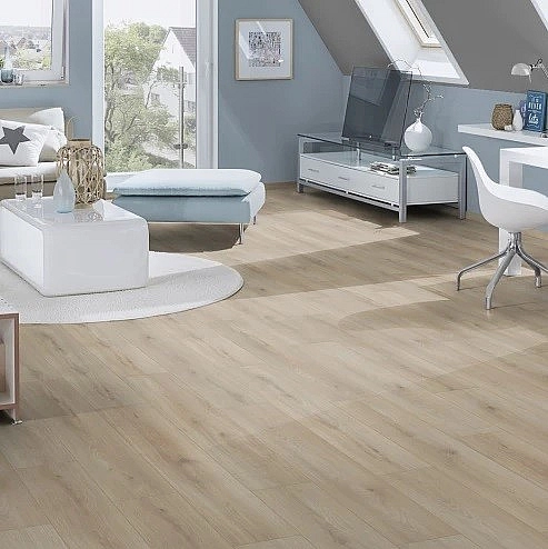 Ламінована підлога K653 Дуб Екрю Кантал MW 1click2go pure plus 1288x195x8 - Фото - 2