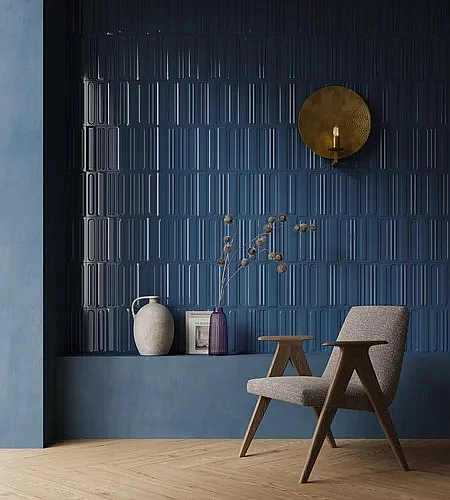 Плитка стінова Monpelli Navy Cegielka D STR Блиск 65x298 Paradyz - Фото - 2