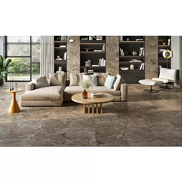 Плитка керамогранітна Pulsar Brown RECT MAT 598x1198x8 Cersanit - Фото - 2