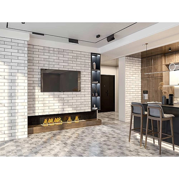 Плитка стінова KB0010 Klinker Brick Білий 60x250x6 Golden Tile - Фото - 2