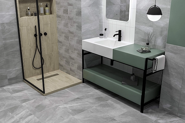 Плитка стінова SY2151 Stone Story Patchwork Сірий Cатин 250x400 Golden Tile - Фото - 2