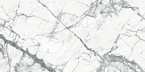 Плитка керамогранітна 12060209071-G Statuario Світло-сірий 600x1200 Intercerama