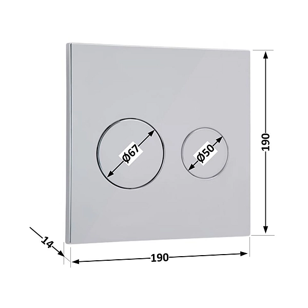 Панель змиву для унітаза Qtap Nest Uni QT0211P01V1009CRM - Фото - 2