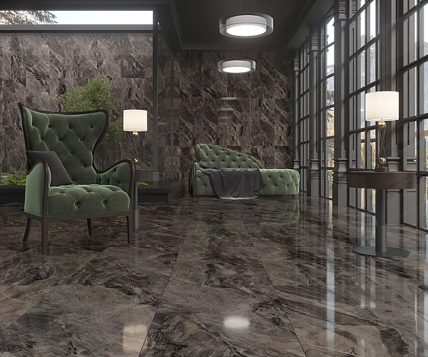 Плитка керамогранітна 6060138032-KL Night Light Темно-коричневий 600x600 Intercerama - Фото - 2