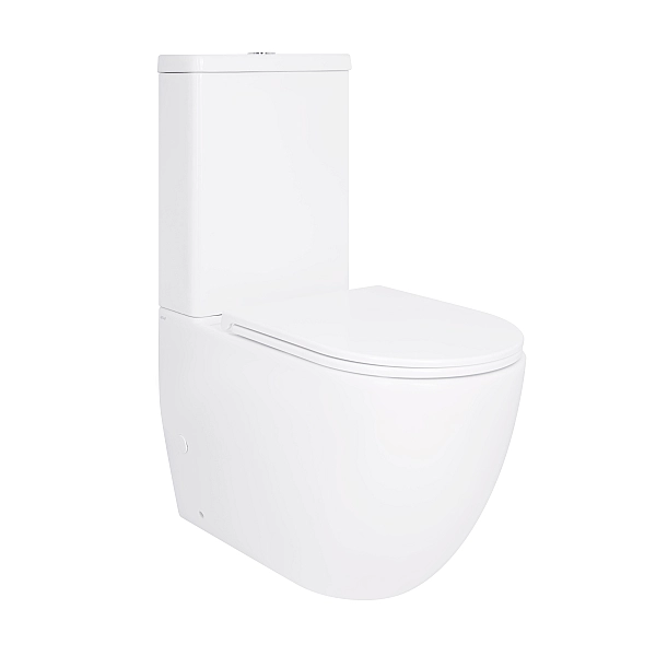 Унитаз-компакт Qtap Robin Ultra Quiet безободковый с сиденьем Soft-close QT13226089AW