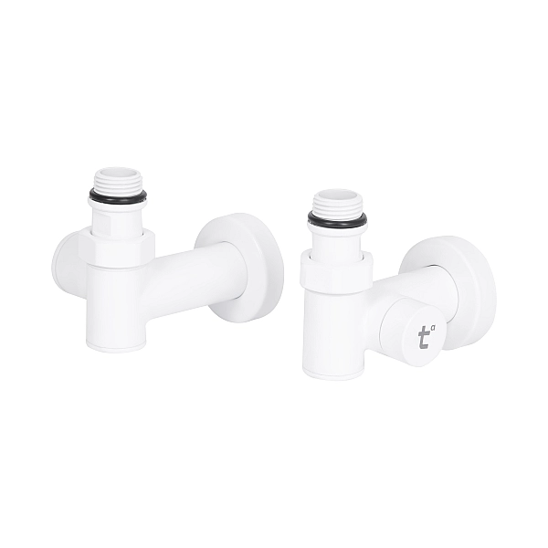 Комплект кранів Thermo Alliance Standart 1/2" бiлий, для рушникосушарки кутовий SF395W15HEW