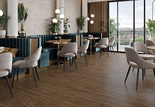 Плитка керамогранітна Charmwood Brown RECT MAT 198x1198 Cersanit - Фото - 2