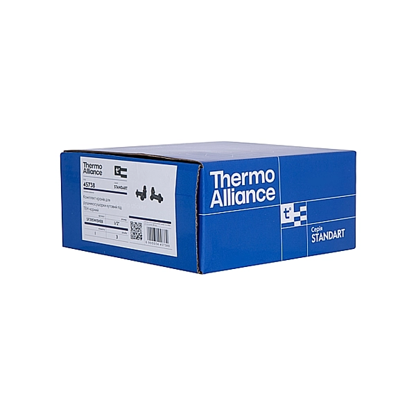 Комплект кранів Thermo Alliance Standart 1/2" чорний, для рушникосушарки кутовий SF395W15HEB - Фото - 8