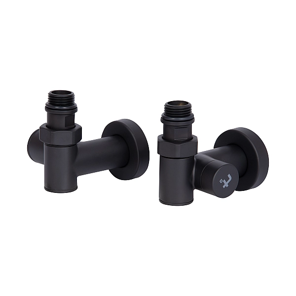 Комплект кранів Thermo Alliance Standart 1/2" чорний, для рушникосушарки кутовий SF395W15HEB
