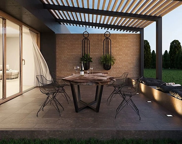 Плитка фасадна Ilario Brown 65x240 Paradyz - Фото - 2