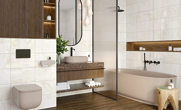 Плитка стінова Ester Cream GLOSSY 250x400 Cersanit - Фото - 2