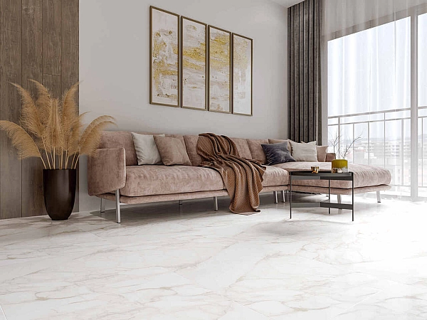 Плитка керамогранітна 3G0980 Imperial Білий RECT 600x1200x8 Golden Tile - Фото - 2