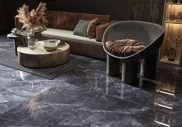 Плитка керамогранітна 5VС580 Space Stone Чорний RECT 600x600x8 Golden Tile - Фото - 2