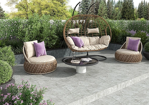 Плитка керамогранітна Aldo Light Grey MAT 298x298x6 Cersanit - Фото - 2