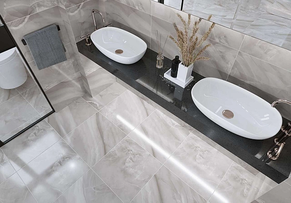 Плитка керамогранітна 3L2800 Lazurro Сірий 400x400x7 Golden Tile - Фото - 2