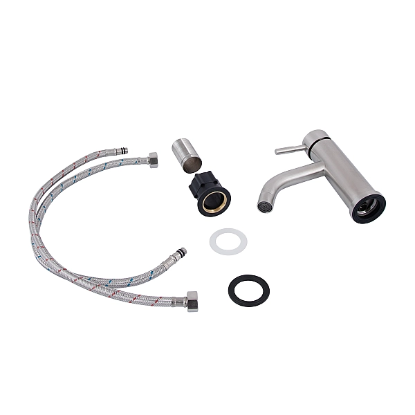 Смеситель для раковины Lidz Aria 0011F (k35) LDARI0011FNKS46091 Nickel - Фото - 4