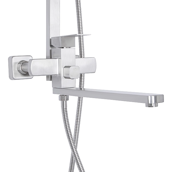 Душова система універсальна Lidz Kubis 1033 на три споживача (з виливом) (k35) LDKUB1033NKS46110 Nickel - Фото - 3