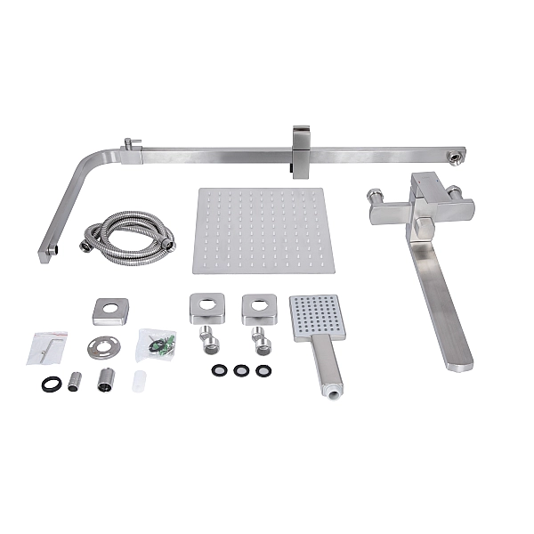 Душова система універсальна Lidz Kubis 1033 на три споживача (з виливом) (k35) LDKUB1033NKS46110 Nickel - Фото - 9