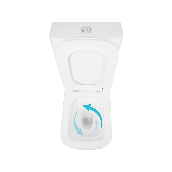 Унитаз напольный Qtap Tern Ultra Quiet безободковый с сиденьем Soft-Close QT17226003AW White - Фото - 6