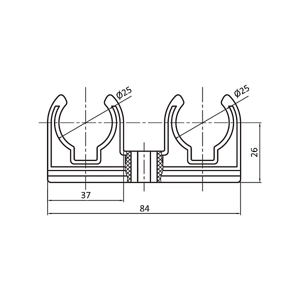 Крепеж PPR Blue Ocean 25 двойной - Фото - 2